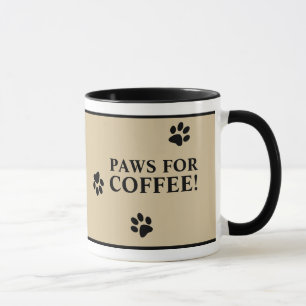 Hundepfoten-Typografie-Heißgetränke-Spezialität Tasse