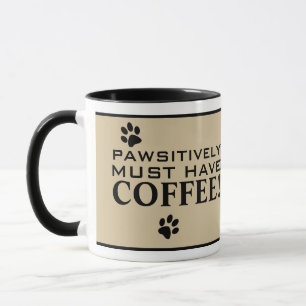 Hundepfoten-Typografie-Kaffee-Liebhaber süße Spezi Tasse
