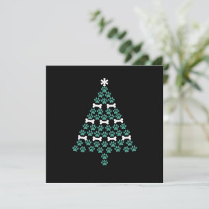 Hundepfoten-Weihnachtsbaum Süßes Weihnachtsgeschen Einladung