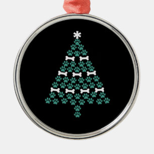 Hundepfoten-Weihnachtsbaum Süßes Weihnachtsgeschen Ornament Aus Metall