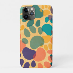 Hundepfotenabdruck Farbige abstrakte Kunst Case-Mate iPhone Hülle