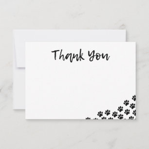 Hundepfotenabdrücke Hundegeburtstag Danke Haustier Mitteilungskarte