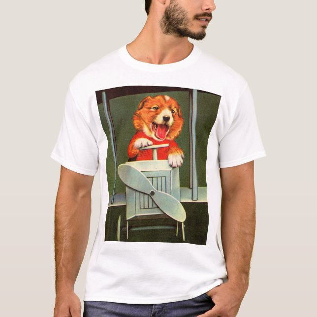 Hundepilotendruck T-Shirt (Vorderseite)