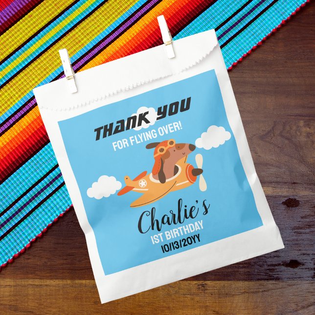 Hundepilotin Flug Flugzeug, Niedliche Geburtstag V Geschenktütchen (Von Creator hochgeladen)