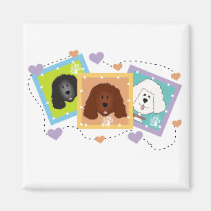 Hundeporträt-T-Shirts und Geschenke Magnet