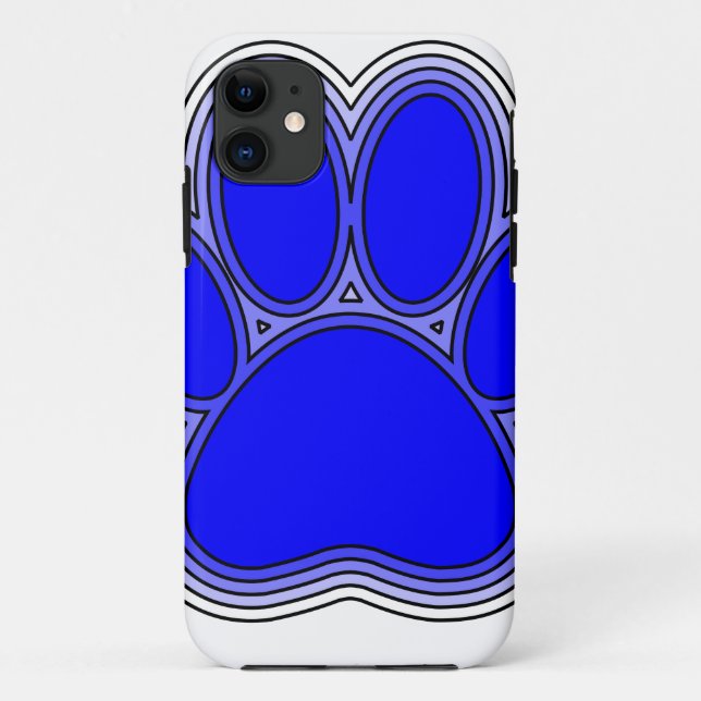 Hundepuppe in blau mit Konturen Case-Mate iPhone Hülle (Rückseite)