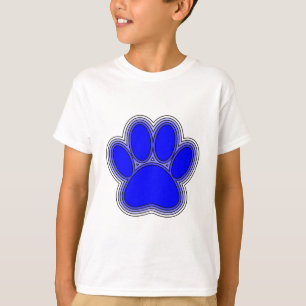 Hundepuppe in blau mit Konturen T-Shirt