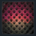 Hundepuppe, Tierfüßler, Katzen Halstuch<br><div class="desc">Tierfußabdruck in modernem Poly-Design,  trendige ombre fett Farben,  rosa,  khaki und schwarze Farben,  Kater- oder Hundepaw.</div>