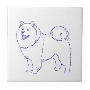 Hunderasse Chow-Chow Fliese