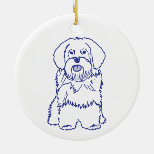 Hunderasse Havanese Keramik Ornament