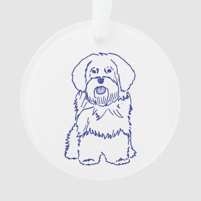 Hunderasse Havanese Ornament (Vorderseite)