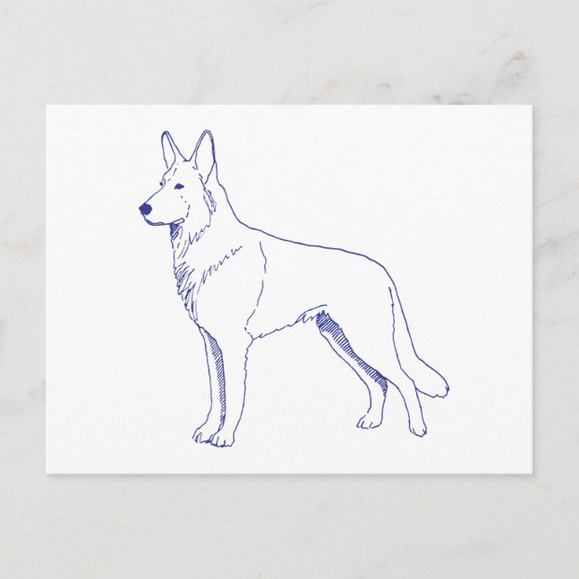 Hunderasse Schäferhund Postkarte (Vorderseite)