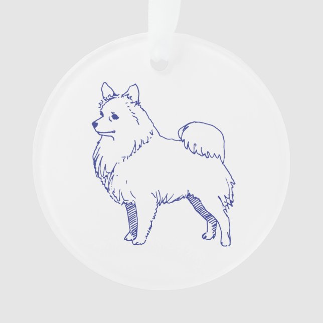 Hunderasse Spitz Ornament (Vorderseite)