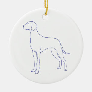 Hunderasse Weimaraner Keramik Ornament