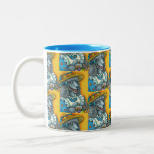 HUNDERBISKUTEN UND OSTEREISBASKET, NIEDLICHES PODL ZWEIFARBIGE TASSE
