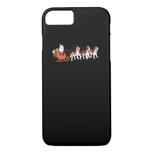 Hunderen-Weihnachten Weihnachtsmanns Bernhardiner Case-Mate iPhone Hülle (Rückseite)