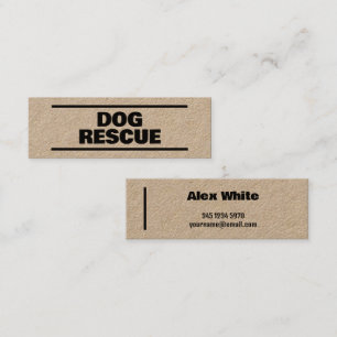 Hunderettungskraft Mini Visitenkarte