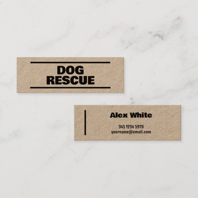 Hunderettungskraft Mini Visitenkarte (Vorne/Hinten)