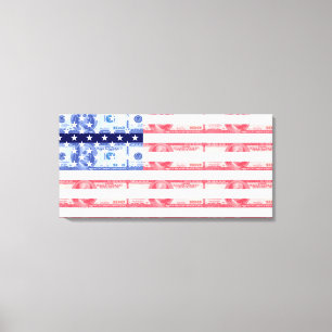 Hundert Dollar Milliarden US-Flagge Leinwanddruck