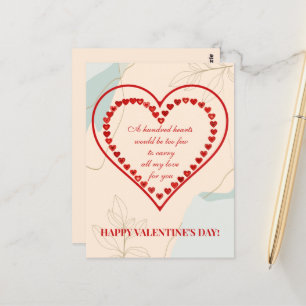 Hundert Herzen, Valentine Postkarte