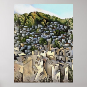 Hunderte Häuser Kayakoy Fethiye Malerei Poster