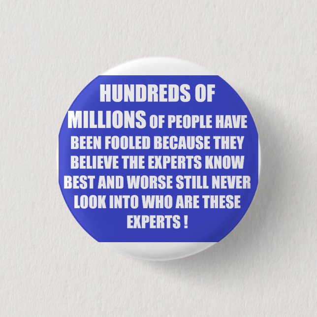 Hunderte Millionen Menschen auf der Welt Button (Vorderseite)