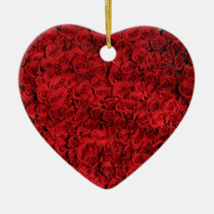 Hunderte schöne Rote Rosen Keramikornament