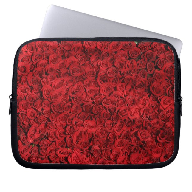 Hunderte schöne Rote Rosen Laptopschutzhülle (Vorderseite)