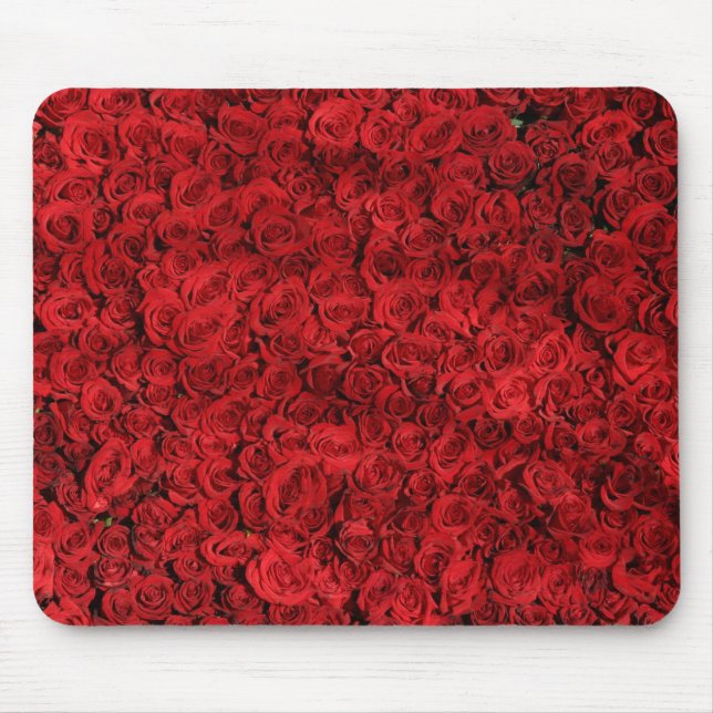 Hunderte schöne Rote Rosen Mousepad (Vorne)