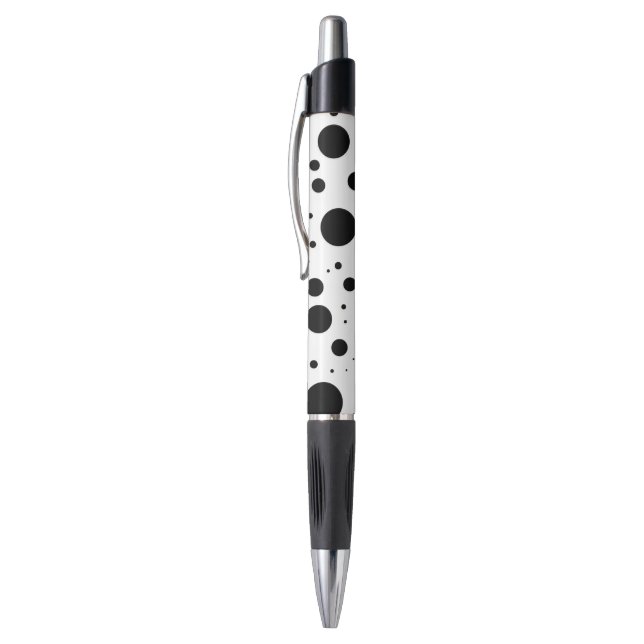 Hunderte von den schwarzen Flecken und von den Kugelschreiber (Oberseite (Vertikal))