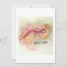 Hundertfüßer-Grußkarte Einladung