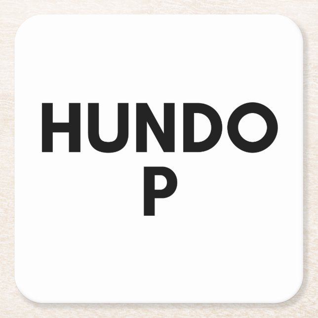 Hundertstel Rechteckiger Pappuntersetzer (Vorderseite)