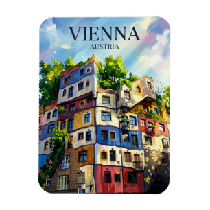 Hundertwasserhaus Österreich Magnet