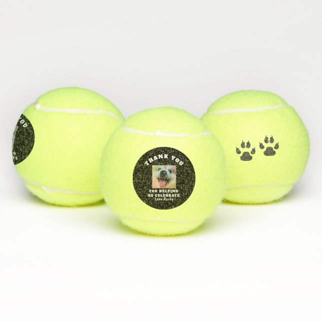 Hundes Gastgeschenk für kundenspezifisches Foto Tennisbälle (Multi)
