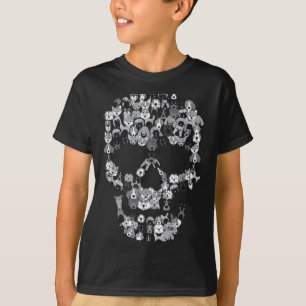 Hundeschädel - Gruseliger Welpenskelett - Hallowee T-Shirt