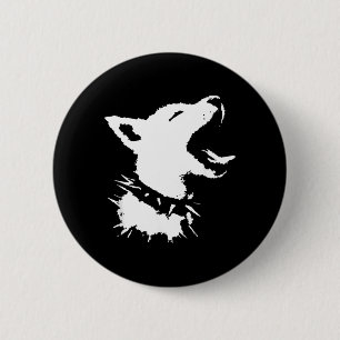 Hundeschädel-Punk Y2k Süßer Gruseliger Welpe Goth  Button