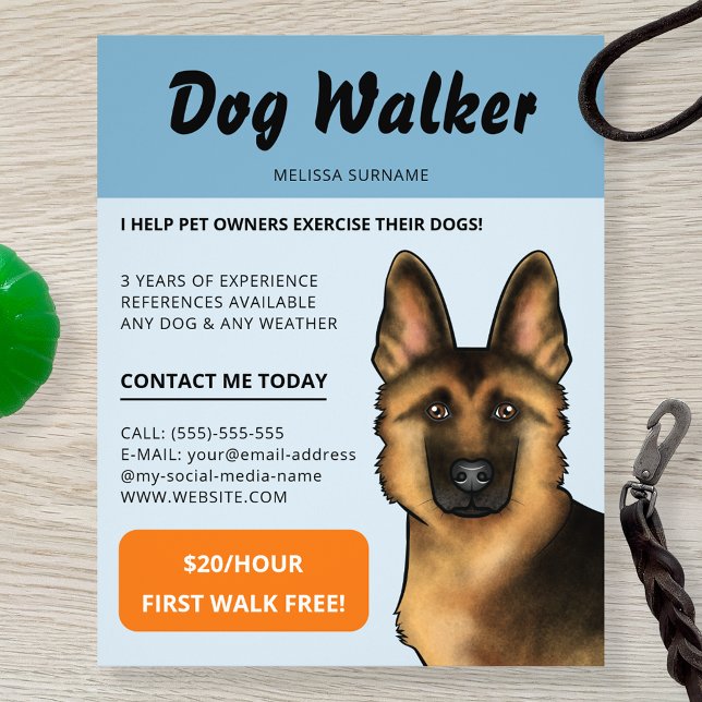 Hundeschäfte Hund Walker Hundeschlittendienst Flyer (Von Creator hochgeladen)