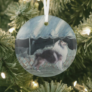 Hundeschau von Hevener Ornament Aus Glas