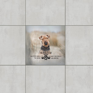 Hundeschema - Loved Beyond Words - Custom Foto Fliese