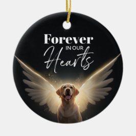 Hundeschemmung für immer in unseren Herzen Keramik Ornament