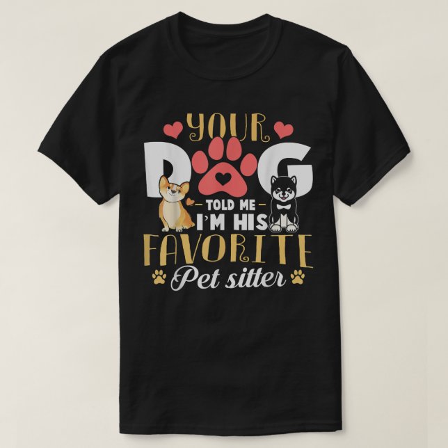 Hundeschenke für Hundeschlittenwanderung Sitzplatz T-Shirt (Design vorne)