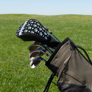 Hundeschlitten, blaue Pfauen, weiße Herzen, Ihr Na Golf Headcover