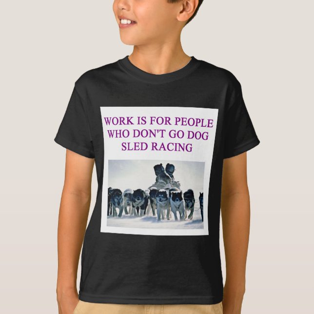 Hundeschlitten, der iditarod Liebhaber läuft T-Shirt (Vorderseite)