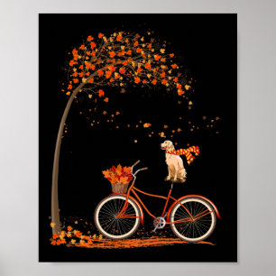 Hundeschlitten Herbst Herbstspass Spaß Golden Retr Poster