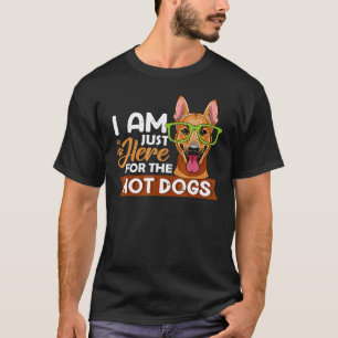 Hundeschlitten Ich bin hier für die heißen Hunde T-Shirt