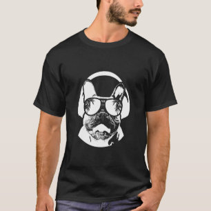 Hundeschlitten Kopfhörer Party Hund Liebe Hund T-Shirt