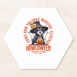 Hundeschlitten - Paws and Potions Magische Elixer. Untersetzer