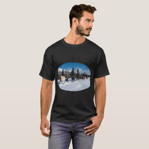 Hundeschlitten-Rennen Alaskas heiseres T-Shirt
