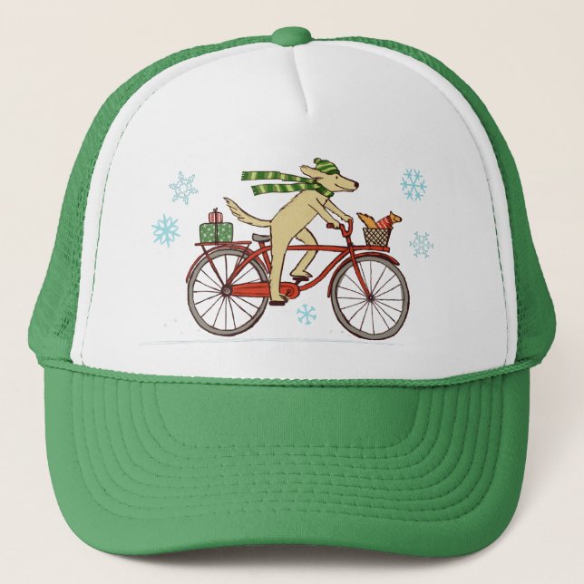 Hundeschlittenfahrrad mit Eichhörnchenfreund Urlau Truckerkappe (Vorderseite)