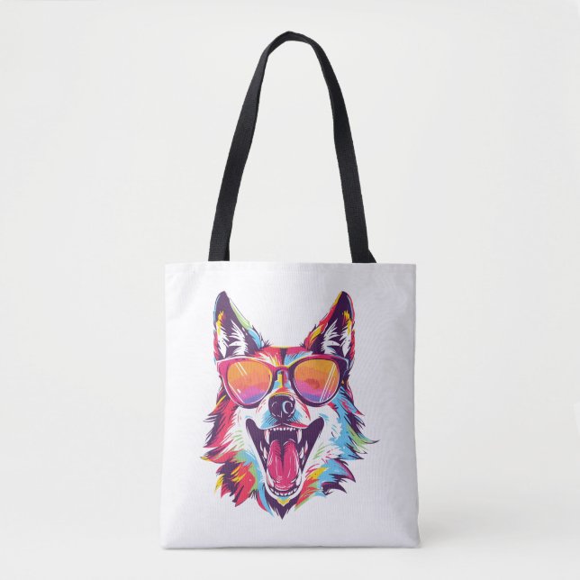 Hundeschlittenliebhaber Tasche (Vorderseite)